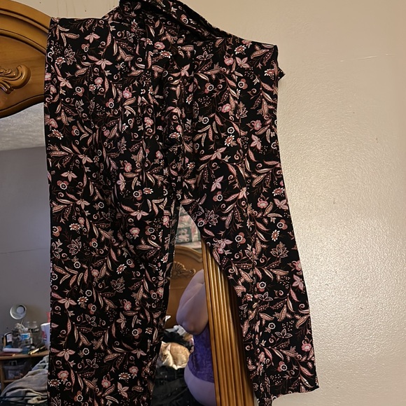 Terra and Sky Womens 3X Plus Jeggings Gypsy Floral Pull On Mid Rise Skinny NWT - Picture 3 of 3